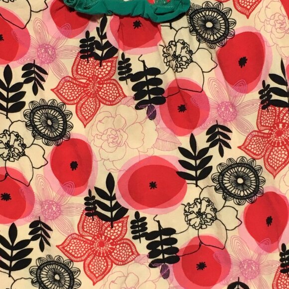 Matilda Jane Dress Girls 12-18M Make Believe Under the Tree Red Cat Floral Print - Picture 4 of 7